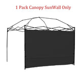 Canopy SunWall, 10x10ft Pop Up Canopy Sidewall for Instant Canopy Tent Gazebos, 1 Pack Sidewall Only Dark Senmortar