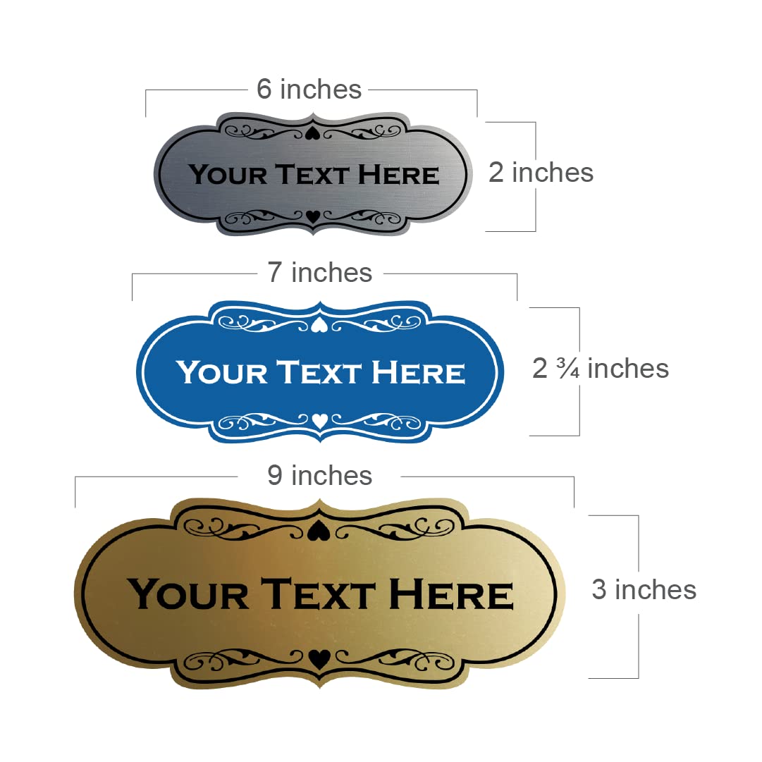 Designer Custom Personalizable Plastic Wall or Door Sign | Your Custom Message | Enter Your Text | Easy to Install Comes With Strong 2 Sided Foam Tape | Business Signs | Home Signs | Property Signs | Signs ByLITA