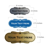 Designer Custom Personalizable Plastic Wall or Door Sign | Your Custom Message | Enter Your Text | Easy to Install Comes With Strong 2 Sided Foam Tape | Business Signs | Home Signs | Property Signs | Signs ByLITA