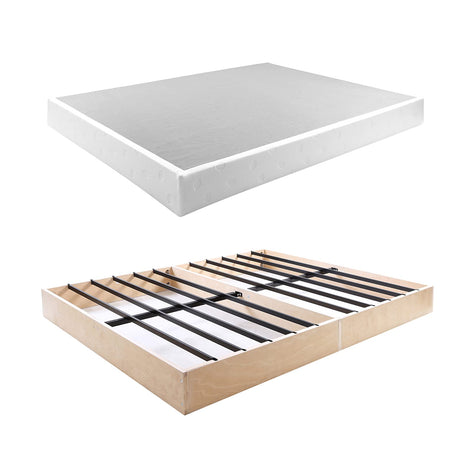 Panana Box Spring Low Profile Metal Heavy Duty Easy Assembly Sturdy Box Spring Mattress Foundation, Strong & Sturdy Support No Noise Easy to Clean (5 Inch, Full) Panana