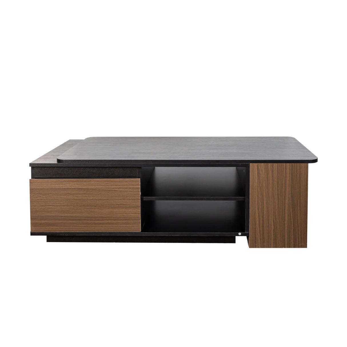 ALYIAMXL Expandable Coffee Table with Storage Drawers - Length Adjustable Wood Center Table for Living Room, Lounge, Large Rectangular Sofa Side Table ALYIAMXL