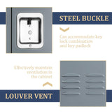 Greenvelly Metal Locker for School Office Gym Metal Storage Locker Cabinet for Employees Students Steel Locker Triple Tier with 3 Door Grey Greenvelly