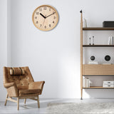 Hiopeak 10 Inch Wall Clock Silent, Non-Ticking Decorative Rustic Analog Quartz Wall Clock Battery Operated for Bedroom Living Room Kitchen Farmhouse Office School (Graining) Hiopeak