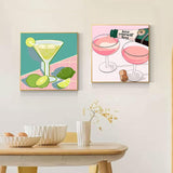 AIBOERL 2 Pack Wine Glass Diamond Art Kits for Adults,Wine Glass 5D Diamond Art Kits,Full Drill DIY Crafts Diamond Painting Kit Adult for Home Decor Gift Diamond Dots 12x12inch AIBOERL