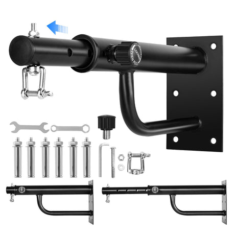 BreeRainz Adjustable Wall Mount Heavy Bag Hanger, Heavy Punching Bag Wall Stand, Boxing Bag Bracket for Home Gym Indoor Outdoor BreeRainz