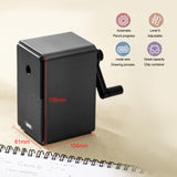 deli Hand Crank Manual Pencil Sharpener 5th Gear Portable Pencil Sharpener Kids Hand Pencil Sharpeners for 6.9-8 mm Pencils (Charcoal) deli