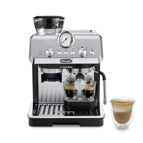 De'Longhi La Specialista Espresso Machine with Grinder, Milk Frother, 1450W, Barista Kit - Bean to Cup Coffee & Cappuccino Maker,Stainless Steel, Black De'Longhi