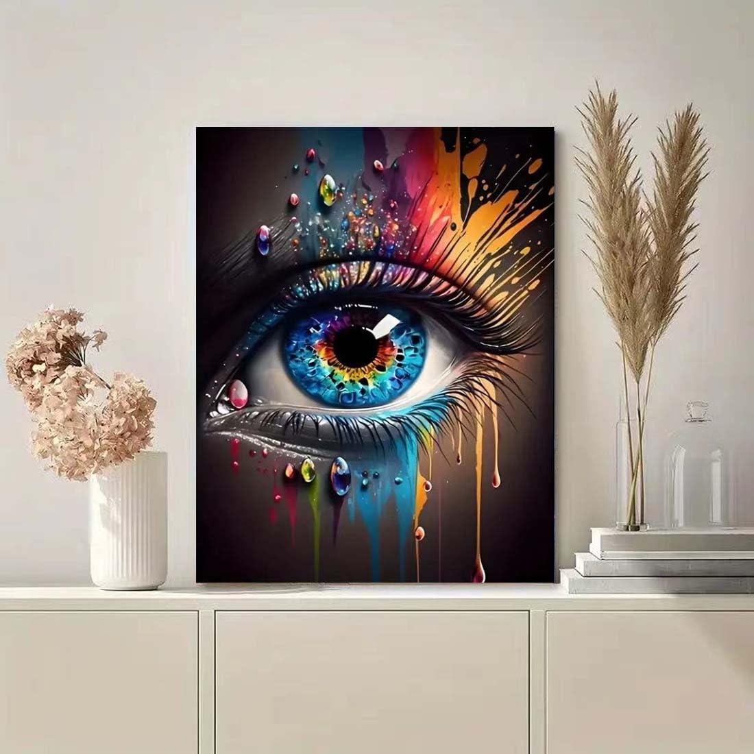SHICERNHJ Eye Diamond Painting Kits for Adults DIY 5D Diamond Art Paint with Round Diamonds Dots Kits for Adults Full Drill Painting Kit Gem Art and Crafts for Home Wall Decor 12x16Inch SHICERNHJ