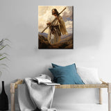 Aihonmin Jesus is on The Mountain Digital Painting Paint by Numbers Kit for Adults Acrylic Oil Painting Set Painting for Beginners Religion Spiritual Drawing Wall Decor Gift 16x20 in (Frameless) Aihonmin