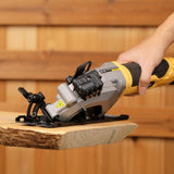 Inequalit 4Amp Mini Circular Saw, 3500RPM Corded Compact Saw with 4-1/2" 24T TCT Blades, Laser Guide, Rip Guide, Vacuum Adapter and Blade Wrench, Max Cutting Depth 1-11/16"(90°), 1-1/8"(45°） Inequalit