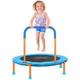 Ativafit 36inch Mini Toddler Trampoline for Kids Ages 1-6 Indoor Outdoor Folding Small Rebounder Trampoline with Foam Handle Safety Padded Cover Fun for Kids ATIVAFIT