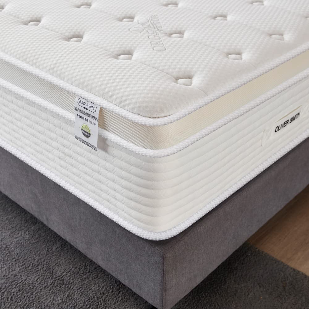 Full Size Mattress - 14 Inch Cool Memory Foam & Spring Hybrid Mattress with Breathable Cover - Comfort Plush Euro Pillow Top - Rolled in a Box - Oliver & Smith OLIVER & SMITH SINCE 1921