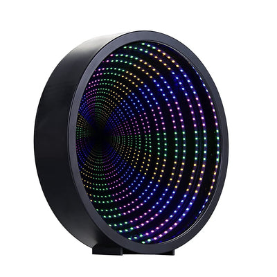 Chibuy LED Night Light 3D Mirror Wall Desktop Lamp Wedding Festival Party Decoration Sign Illusion Infinity Tunnel Mirror Light (Battery Powered)