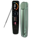 AWLKIM 0.5s Instant Read Smart Meat Thermometer Digital, 3.8″ HD Touchscreen with Temp-OS, Professional Kitchen Food Thermometer for Cooking, Grill, BBQ | ±0.5°F, −58–572°F, IP68, USB-C Rechargeable AWLKIM