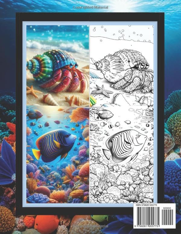 Ocean Life The Informational Coloring Book (Informational Coloring Books) WoodArtSupply