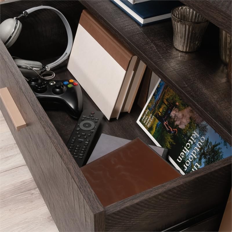 Sauder Walter Heights Engineered Wood Credenza in Blade Walnut Sauder