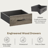 Bestier 48” Computer Desk with Drawers, Office Desk with Storage, Industrial Wood Writing Desk with File Drawer, Keyboard Tray & 2 Hooks for Home Office & Studio, Gray Bestier