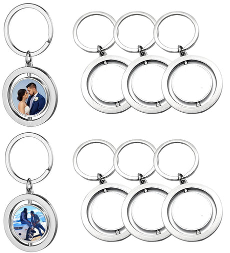 Joiit 6 Pieces Sublimation Blank Keychain Heat Press Transfer Pets Stamping Dog Cat Tags Double side Print Personalized Gifts… Joiit