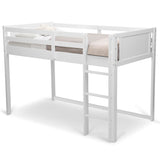 Delta Children Twin Loft Bed with Guardrail and Ladder (Coordinates with Disney Princess & JoJo Siwa Tents Sold Separately), White Delta Children