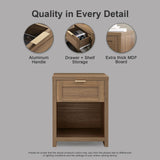 OAKHAM HOME Night Stand Set 2, Boho End Table with Drawer and Storage Shelf Accent Table, Minimalist Sofa Bed Side Accent Table with Drawer for Bedroom Living Room OAKHAM HOME