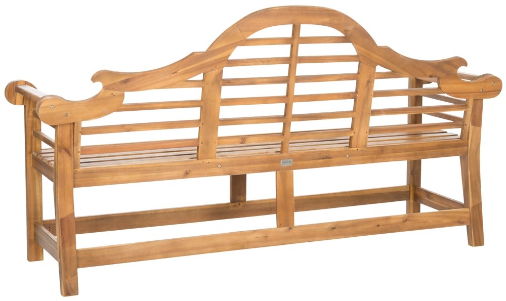 Safavieh Patio Collection Felicity Adirondack Acacia Wood Bench, Natural Safavieh
