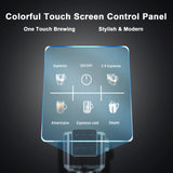 URintells Cuising Espresso Machine 20 Bar, Touch Screen Espresso Maker with Americano, Coffee Machine with Steam Milk Frother, Stainless Steel Cappuccino Latte Machine for Cold Brew Home Gifts, Black URintells Cuising