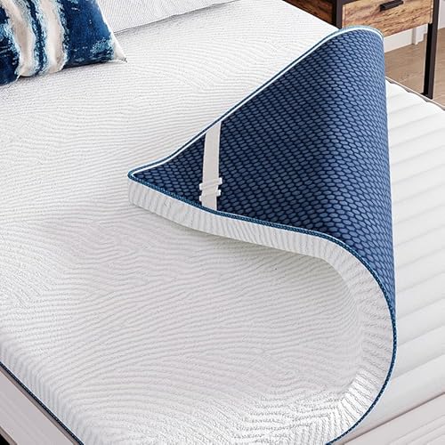 LINSY LIVING 3 Inches Twin Memory Foam Mattress Topper, Cooling Gel-Infused Swirl Memory Foam, Soft Bed Topper with Tencel™ Cover, CertiPUR-US and Oeko-TEX Certified, 74" L * 38" W * 3" H LINSY LIVING