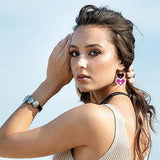 beinkmake 12 Pairs Butterfly Diamond Painted Earrings Mosaic Art Earring Making Kit 5D Boho Vintage Dangle Drop Earrings with Tool for DIY Craft Jewelry beinkmake