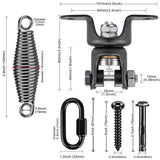 BeneLabel Punching Bag Hanger with Spring 360° Rotation Heavy Bag Beam Hanger Beam Mount Hardware Bracket for Boxing Bag with Carabiner, 150 LB Capacity BeneLabel