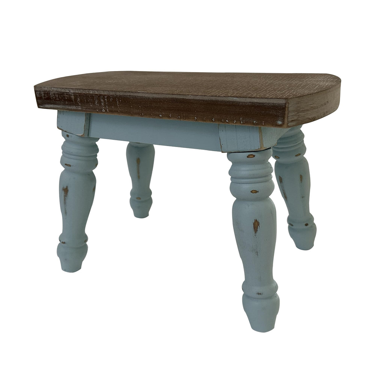 dwellington Farmhouse Wood Step Stool Bedside Stool Samll Rustic Plant Foot Stool for Bathroom, Kitchen, Bedroom dwellington