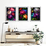 OFRKE Diamond Painting Kits for Adults,3 Pack Flower Diamond Art for Beginners, Diamond Round 5D Full Drill Paint with Diamonds Pictures Gem Art Painting Kits DIY Crafts Kits 12x16inch OFRKE