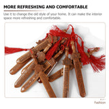 Yardwe Peach Wood Sword Traditional Chinese Wooden Sword Sword Hand-Carved Knife Sword Pendant with Tassel Home Furnishing Feng Shui Protection Amulet for Drive Out Evil Spirits Yardwe