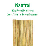 Mininfa Natural Rolled Bamboo Fence, Eco-Friendly Bamboo Fencing, 0.7 in D x 4 feet High x 6 feet Long, Bamboo Screen for Garden, Privacy Mininfa