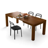 Mobili Fiver, Iacopo Extendable Dining Table, 55,1(86,6) x35,4 in, Walnut, for 6-10 People, Expandable Dining Table for Kitchen, Living Room, Italian Furniture Mobili Fiver