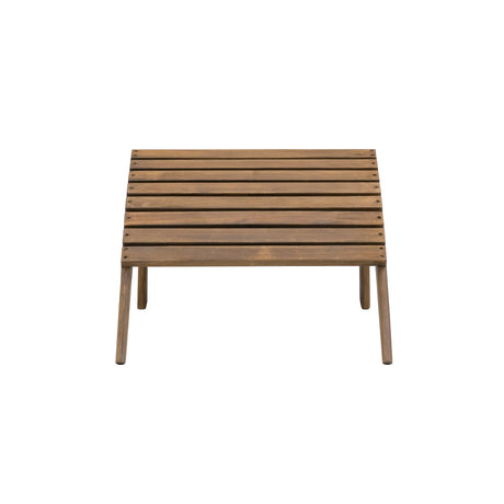 Linon Home Dcor Linon Adirondack Woodstock Ottoman, Teak Stain, Acorn, 21.6"W x 21.06"D x 13.7"H Linon