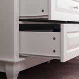 MOUMON Chest of Drawers 9 Drawer Dresser, Modern Contemporary Dresser with Sliver Handles, Wooden Legs, 9 Drawer Cabinet White Dresser for Bedroom (55.1”W x 15.7”D x 37”H) MOUMON