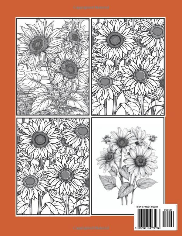 Sunflower Coloring Book Majosta