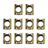 10 PCS Metric M6 Barrel Nuts Cross Dowels Slotted Nuts Baby Bed Crib Screws Hardware Replacement Kit for Bunk Bed Beds Headboards Chairs Furniture M6x10mmx12mm Color zinc SUUJI