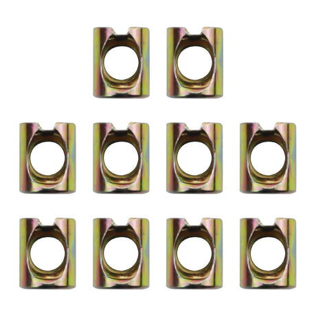 10 PCS Metric M6 Barrel Nuts Cross Dowels Slotted Nuts Baby Bed Crib Screws Hardware Replacement Kit for Bunk Bed Beds Headboards Chairs Furniture M6x10mmx12mm Color zinc SUUJI