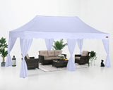 ABCCANOPY Patio Pop Up Canopy Tent with Curtain 10x20 Event-Series (White) ABCCANOPY