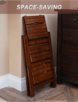 Bidesen 3 Step Stool Wooden Folding Ladder Chair Thickened Library Stair Chair Portable Light Garden Tool Ladder Maximum Load 337bl Bidesen