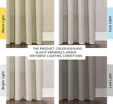 H.VERSAILTEX Linen Blackout Curtain 108 Inches Long for Bedroom/Living Room Thermal Insulated Grommet Linen Look Curtain Drapes Primitive Textured Burlap Effect Window Drapes 1 Panel - Heather Ivory H.VERSAILTEX