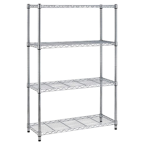 BestOffice | 4-Tier Wire Storage Shelves | 36x14x54 | Chrome | with Adjustable Racks | Heavy-Duty Metal Shelf, Holds Upto 1000 lbs | No-Tool Assembly | Ideal for Home & Garage Shelving BestOffice