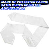 Geyoga 12 Pieces Unisex Graduation Stole Bulk Sublimation Blank Grad Sash Plain Graduate Honor Stole, 70 Inches(White) Geyoga