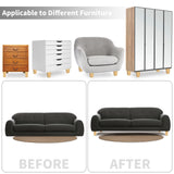 TURSTIN Set of 8 Furniture Legs 4 Inch Square Solid Wood Couch Legs Replacement Sofa Legs Mid Century Furniture Feet for Armchair Bed Dresser Cabinet Include Installation Hardware, Natural TURSTIN