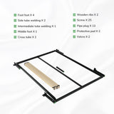 Novilla 14 Inch Queen Size Bed Frame, Metal Bed Frame with Storage,Queen Platform Bed Frame No Box Spring Needed, Wooden Slats Support, Heavy Duty, Easy Assembly, Black Novilla