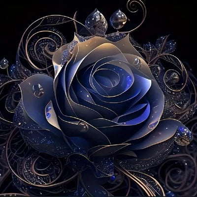 BOHADIY Rose Diamond Art Painting Kits for Adults Flower, Round Full Drill Purple Rose Gem Art Diamond Art Kits, 5D DIY Paint with Diamonds Crafts for Home Wall Decoration Gifts 12×12Inch