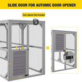 Aivituvin Chicken Coop for 10 Chickens Large Chicken House with Two Nesting Boxes Outdoor Hen House Wooden Poultry Cage with Run 55ft² Aivituvin