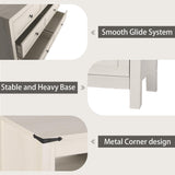 CATMIX Farmhouse Drawers Dresser, Wood Double Dresser Chest of Drawers Wide Storage Organizer Cabinet for Bedroom, Living Room (Rustic Beige, Combo Pack 6+2) CATMIX