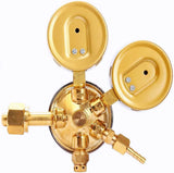 Baotkere 2pcs Dual Welding Gas Regulators, Oxygen (CGA-540) and Acetylene (CGA-510) Combo Brass Gauges Two-piece Suit Compatible with Victor Harris Torch Cutting kits Baotkere